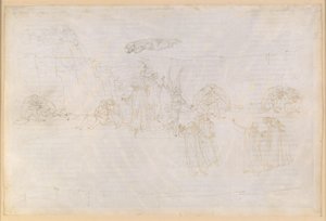 Die Göttliche Komödie, Purgatorio XV. Aufstieg zum dritten Ring des Purgatoriums: Der Engel vor der Treppe; Dantes Visionen von Sanftmut von Sandro Botticelli