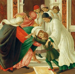 Leben und Wundertaten des hl. Zenobius (Totenerweckung) von Sandro Botticelli