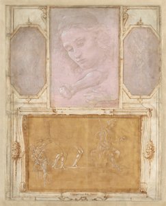 Seite aus der Sammlung von Niccolò Gaddi (sogenannte „Vasari-Seite“) von Sandro Botticelli