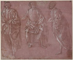 Drei gewandete Figuren von Sandro Botticelli