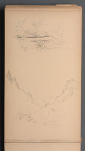 Skizzenbuch, Seite 15: Landschaften, Berlin Falls von Sanford Robinson Gifford