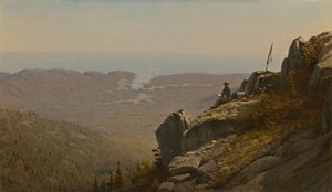 Der Künstler beim Skizzieren am Mount Desert, Maine, 1864-1865