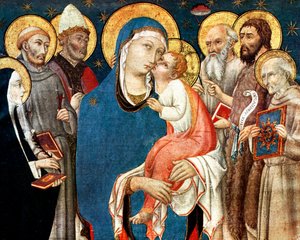 Die Madonna und das Kind mit Heiligen, Mitte des 15. Jahrhunderts, 1931