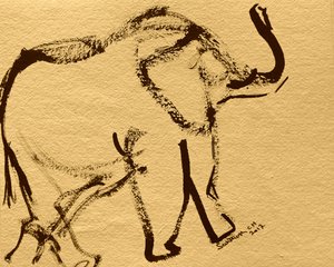 Abstrakte Elefant Zeichnung