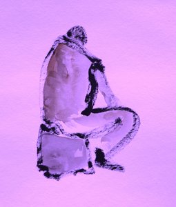 Abstrakte Lila Figur