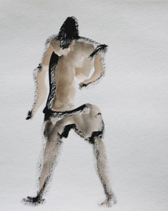 Abstrakte gehende Figur