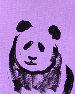 Niedlicher Lila Panda
