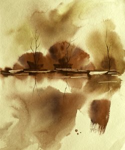 Herbst Wasserreflexion