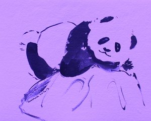 Niedlicher Lila Panda