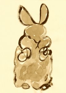 Niedlicher stehender Hase