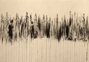 Dunkle Waldfiguren