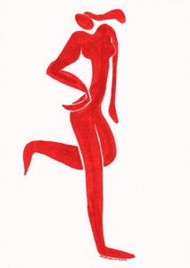 Elegante rote Figur