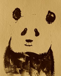 Minimalistischer Pandabär