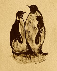 Pinguin-Familienporträt