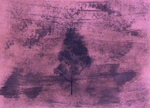 Einsamer Rosa Baum
