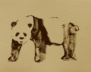 Stilisierte Panda-Zeichnung