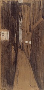 Gasse in Genua von Santiago Rusiñol