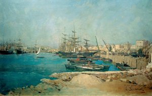 Barcelona, Hafen von Santiago Rusiñol
