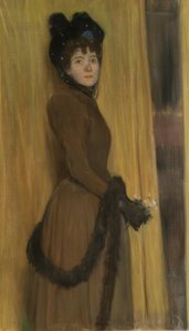 Porträt Miss Mc Flower von Santiago Rusiñol
