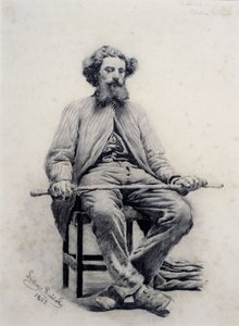 Sitzender Mann