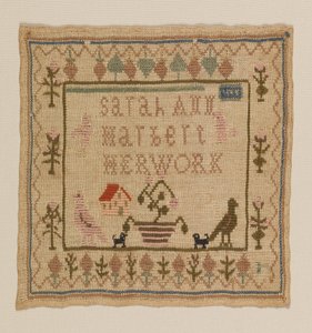 Stickmustertuch von Sarah Ann Marbert