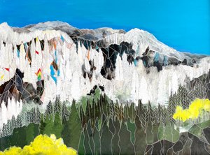 Geometrische Alpenlandschaft