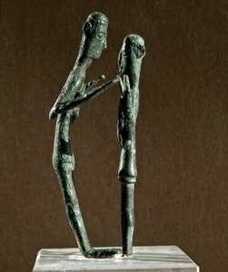 Nuragische Kultur (Nuraghi) Sardinien: Skulpturengruppe aus Bronze-Ringern. 8.-7. Jahrhundert v. Chr. Cagliari, Museo Nazionale Archeologico, Sardinien, Italien