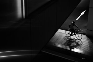 Städtische Radfahrer Silhouette