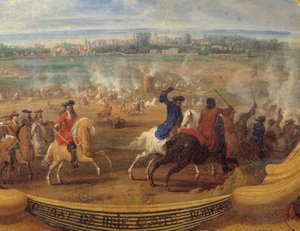 Die Taten von Prinz Louis II. von Bourbon Conde, bekannt als der Große Conde, Schlacht von Brie Comte Robert (Detail) von Sauveur Le Conte