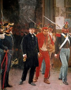 Risorgimento: Verhaftung des italienischen Patrioten und Politikers Carlo Poerio (1803-1867)