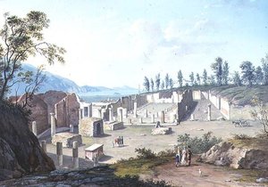 Grand Touristen bei den Ruinen von Pozzuoli, in der Nähe von Neapel