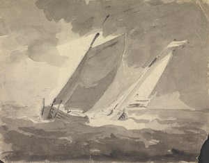 Zwei Segelboote von Sawrey Gilpin