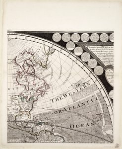 Eine neue und korrekte Weltkarte (Ausschnitt), ca. 1774