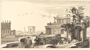 Landschaft mit klassischen Ruinen von Sébastien  Le Clerc I