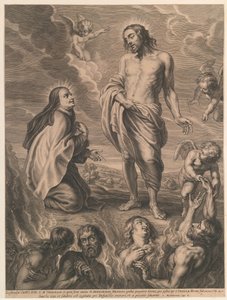 Die heilige Theresia vermittelt für Bernardino de Mendoza