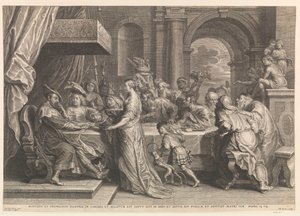 Salome zeigt Herodes den Kopf von Johannes dem Täufer von Schelte Adamsz. Bolswert
