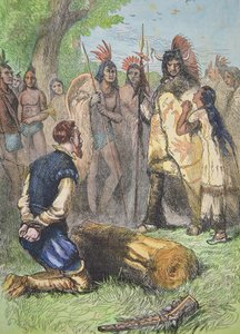 Pocahontas rettet das Leben von John Smith von School American