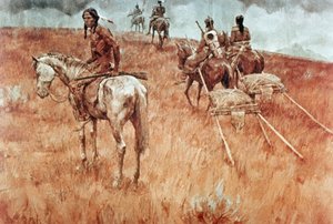 Sioux-Indianer unterwegs