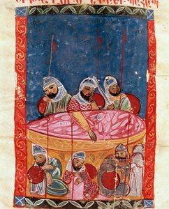 Wachen am Grab Christi (Miniatur) von School Armenian