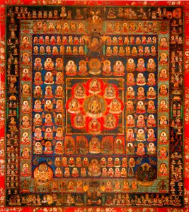 Buddhismus: Mandala Taizokai (Garbhadhatu) genannt die Welt der Matrix