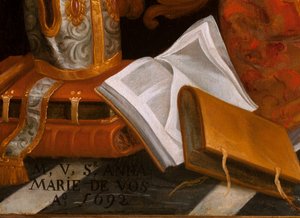 Heiliger Augustinus in Anbetung der Heiligen Maria von School Belgian