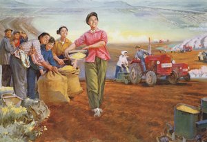 "Die Erde erfüllt mit Frühling", Propagandaposter aus der Chinesischen Kulturrevolution