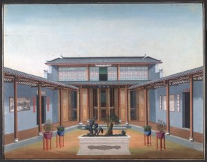 Honam-Tempel - Hof mit Wohnquartieren von School Chinese
