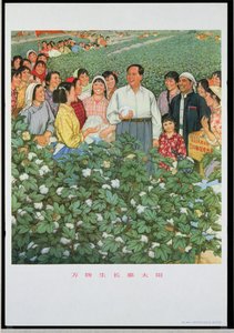 "Zehntausend Produkte wachsen dank der Sonne", Propagandaposter aus der chinesischen Kulturrevolution von School Chinese