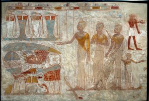 Alte ägyptische Kunst: Musiker bei einem Bankett von School Egyptian