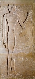 Ägyptische Antiquitäten: Junge Frau mit Lotusblume von School Egyptian