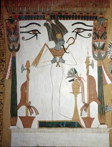 Luxor, Theben: Deir El Medineh, Dorf und Nekropole der Handwerker. Grab des Sennedjem: Der Gott Osiris, Symbol der spirituellen Wiedergeburt eines Toten.