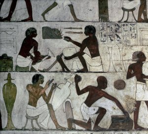 Luxor Theben: Nekropole der Adligen, Grab von Rekhmire, Handwerker von School Egyptian