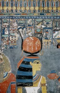 Luxor, Theben: Tal der Könige, Grab von Horemheb (-1343 - -1314), ägyptischer Pharao, auf dem die Göttin Isis erscheint.