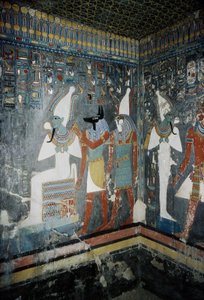 Luxor, Theben: Tal der Könige, Grab von Horemheb (-1343 - -1314), ägyptischer Pharao, auf dem die Göttin Isis erscheint von School Egyptian
